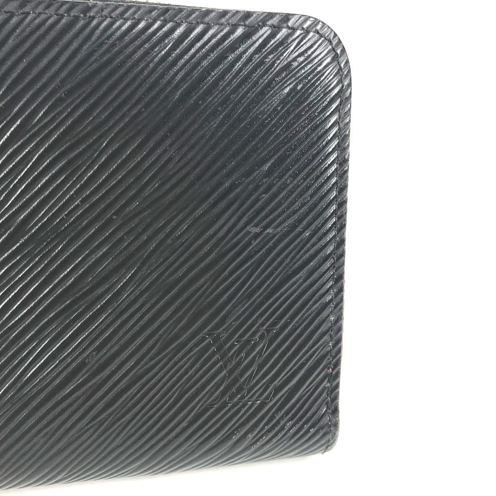 LOUIS VUITTON Long Wallet Purse M64838 Epi Leather black Epi Zippy wallet Women Used Authentic