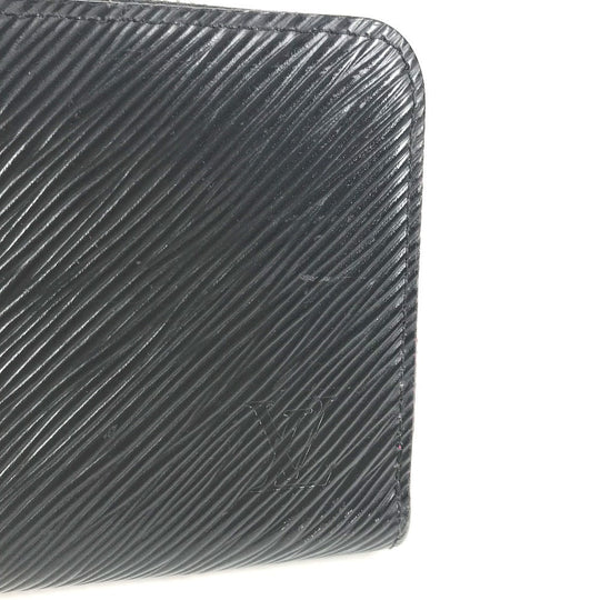 LOUIS VUITTON Long Wallet Purse M64838 Epi Leather black Epi Zippy wallet Women Used Authentic