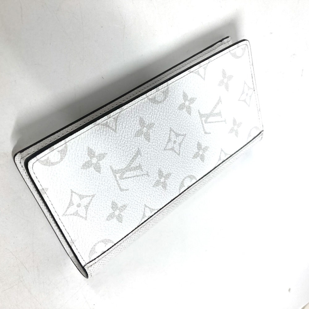 LOUIS VUITTON Long Wallet Purse M30298 Taiga Leather, Monogram Canvas white Taigalama Portefeuille Braza mens Used Authentic