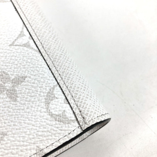 LOUIS VUITTON Long Wallet Purse M30298 Taiga Leather, Monogram Canvas white Taigalama Portefeuille Braza mens Used Authentic