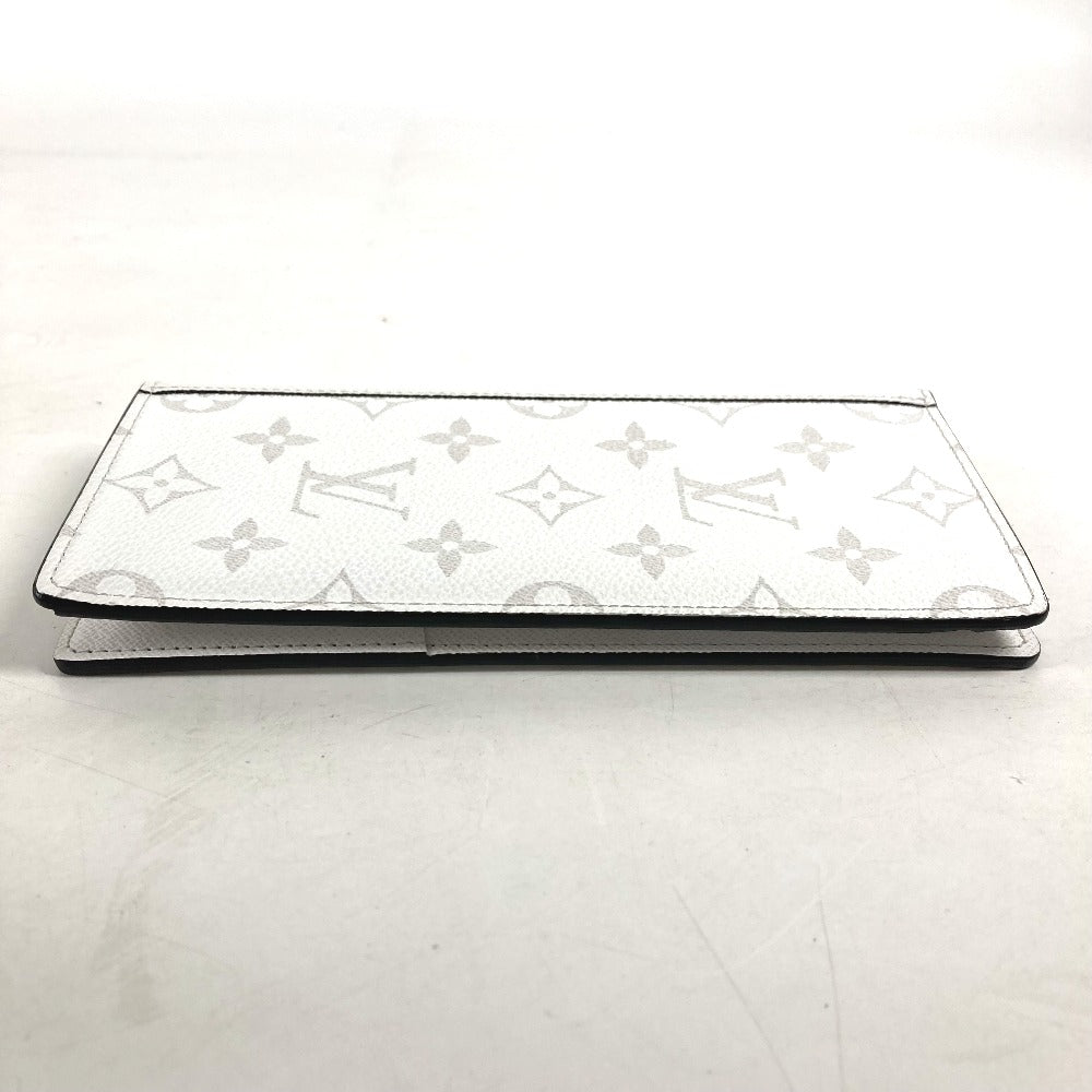 LOUIS VUITTON Long Wallet Purse M30298 Taiga Leather, Monogram Canvas white Taigalama Portefeuille Braza mens Used Authentic
