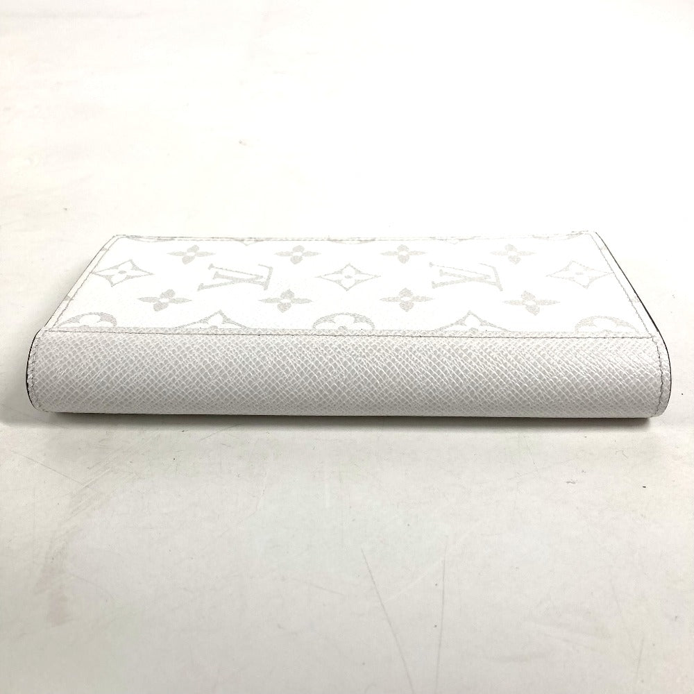 LOUIS VUITTON Long Wallet Purse M30298 Taiga Leather, Monogram Canvas white Taigalama Portefeuille Braza mens Used Authentic