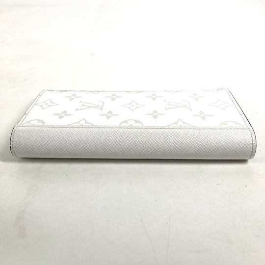 LOUIS VUITTON Long Wallet Purse M30298 Taiga Leather, Monogram Canvas white Taigalama Portefeuille Braza mens Used Authentic