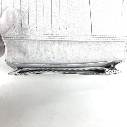 LOUIS VUITTON Long Wallet Purse M30298 Taiga Leather, Monogram Canvas white Taigalama Portefeuille Braza mens Used Authentic