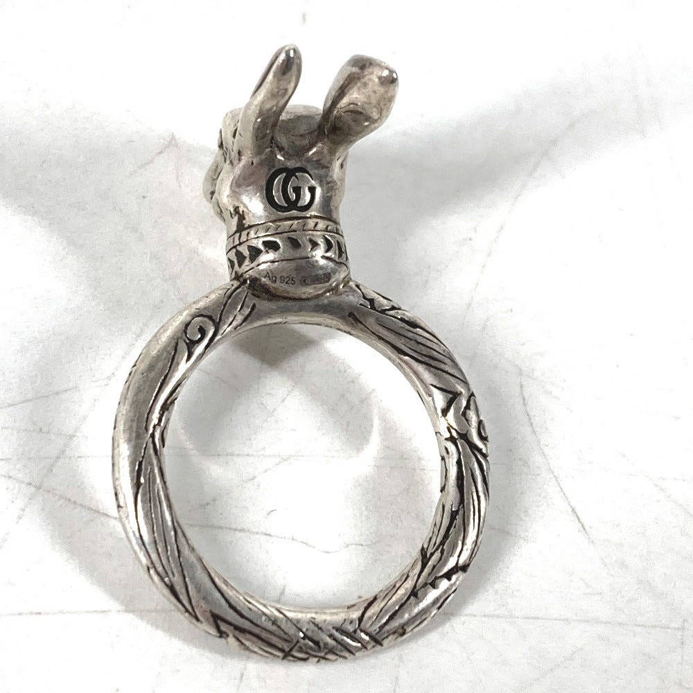 GUCCI Ring SV925 Silver Rabbit Anger Forest Rabbit Head mens 16 Used Authentic