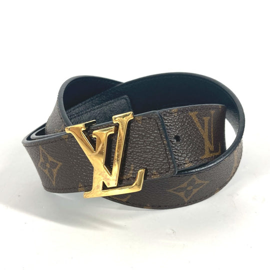 LOUIS VUITTON belt M9453W Monogram canvas Brown Monogram Suntulle LV Initial Women 80 Used Authentic