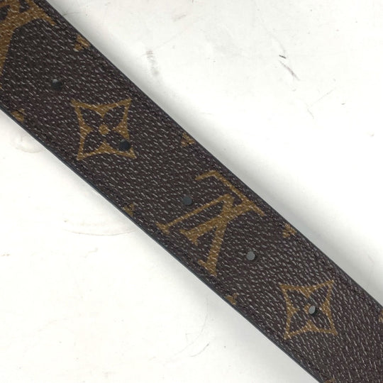 LOUIS VUITTON belt M9453W Monogram canvas Brown Monogram Suntulle LV Initial Women 80 Used Authentic