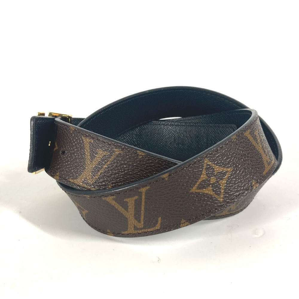 LOUIS VUITTON belt M9453W Monogram canvas Brown Monogram Suntulle LV Initial Women 80 Used Authentic