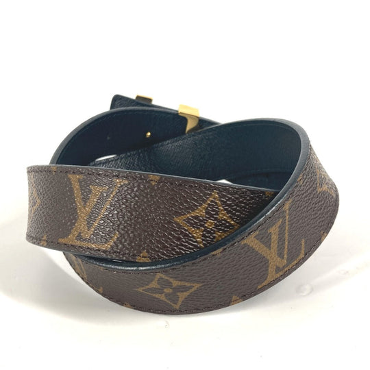 LOUIS VUITTON belt M9453W Monogram canvas Brown Monogram Suntulle LV Initial Women 80 Used Authentic