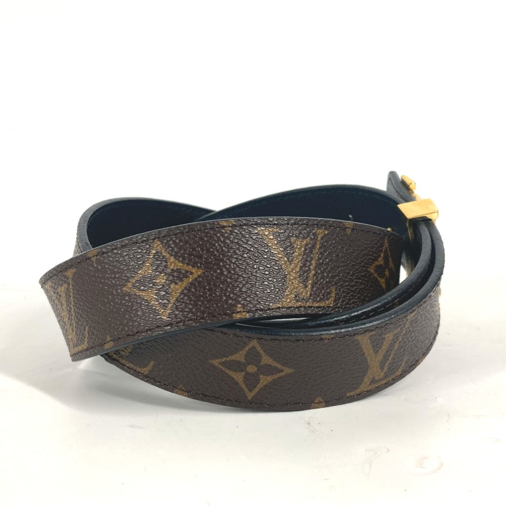 LOUIS VUITTON belt M9453W Monogram canvas Brown Monogram Suntulle LV Initial Women 80 Used Authentic