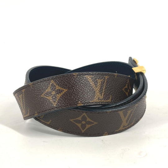 LOUIS VUITTON belt M9453W Monogram canvas Brown Monogram Suntulle LV Initial Women 80 Used Authentic