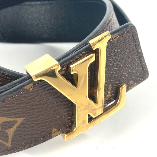 LOUIS VUITTON belt M9453W Monogram canvas Brown Monogram Suntulle LV Initial Women 80 Used Authentic