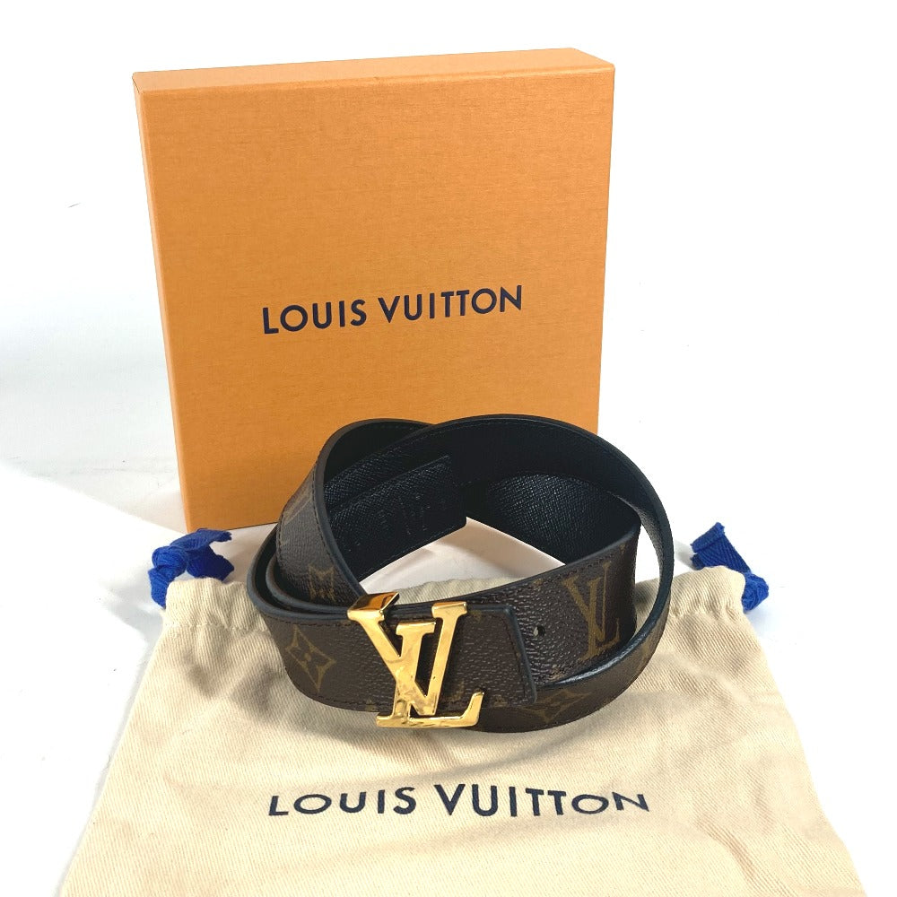 LOUIS VUITTON belt M9453W Monogram canvas Brown Monogram Suntulle LV Initial Women 80 Used Authentic