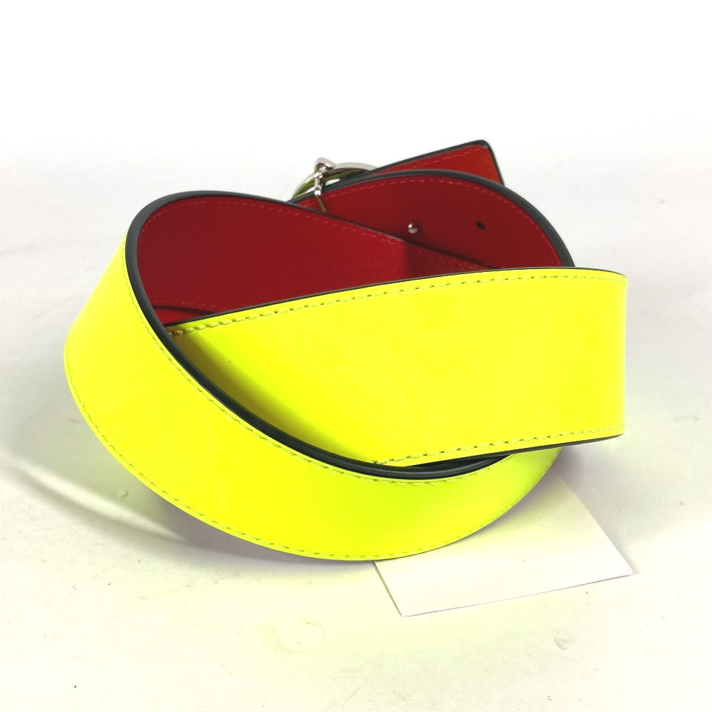 Christian Louboutin belt 1205285 leather yellow CL logo mens 85 Used Authentic