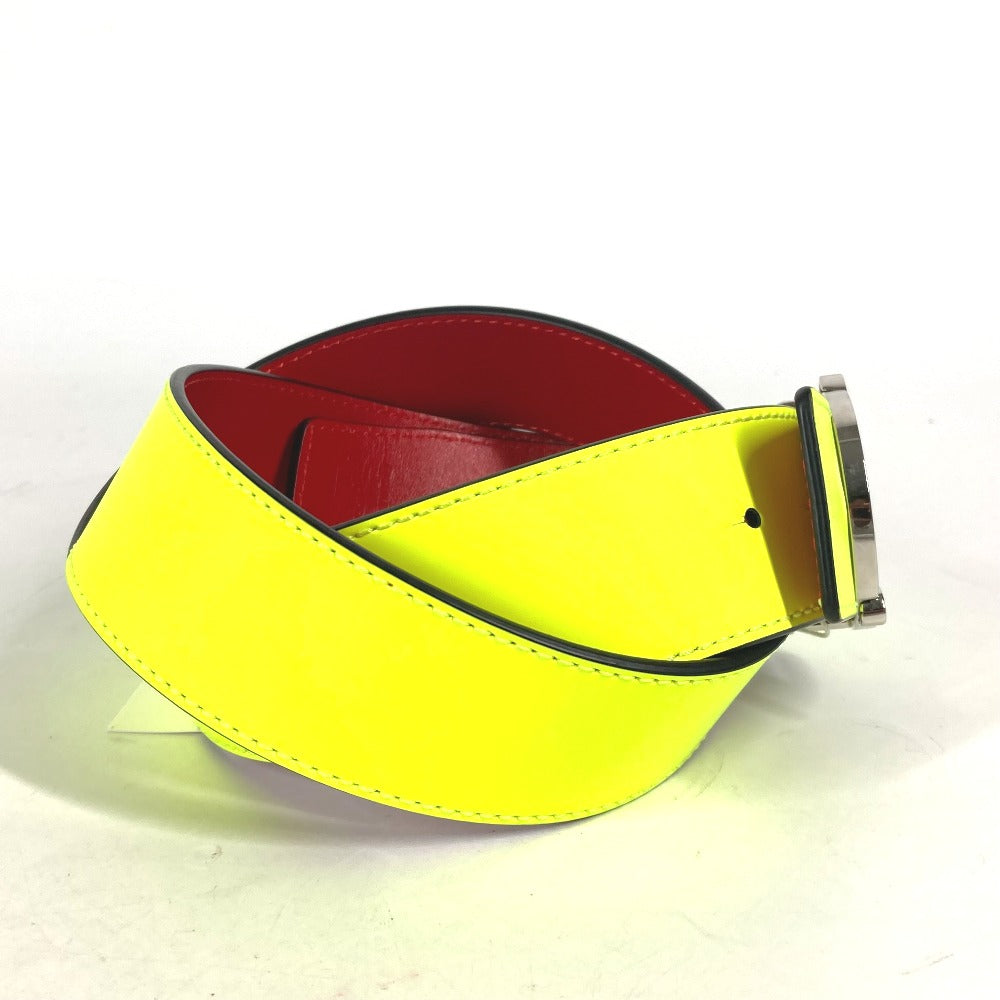 Christian Louboutin belt 1205285 leather yellow CL logo mens 85 Used Authentic