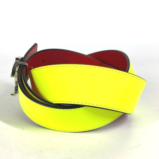 Christian Louboutin belt 1205285 leather yellow CL logo mens 85 Used Authentic