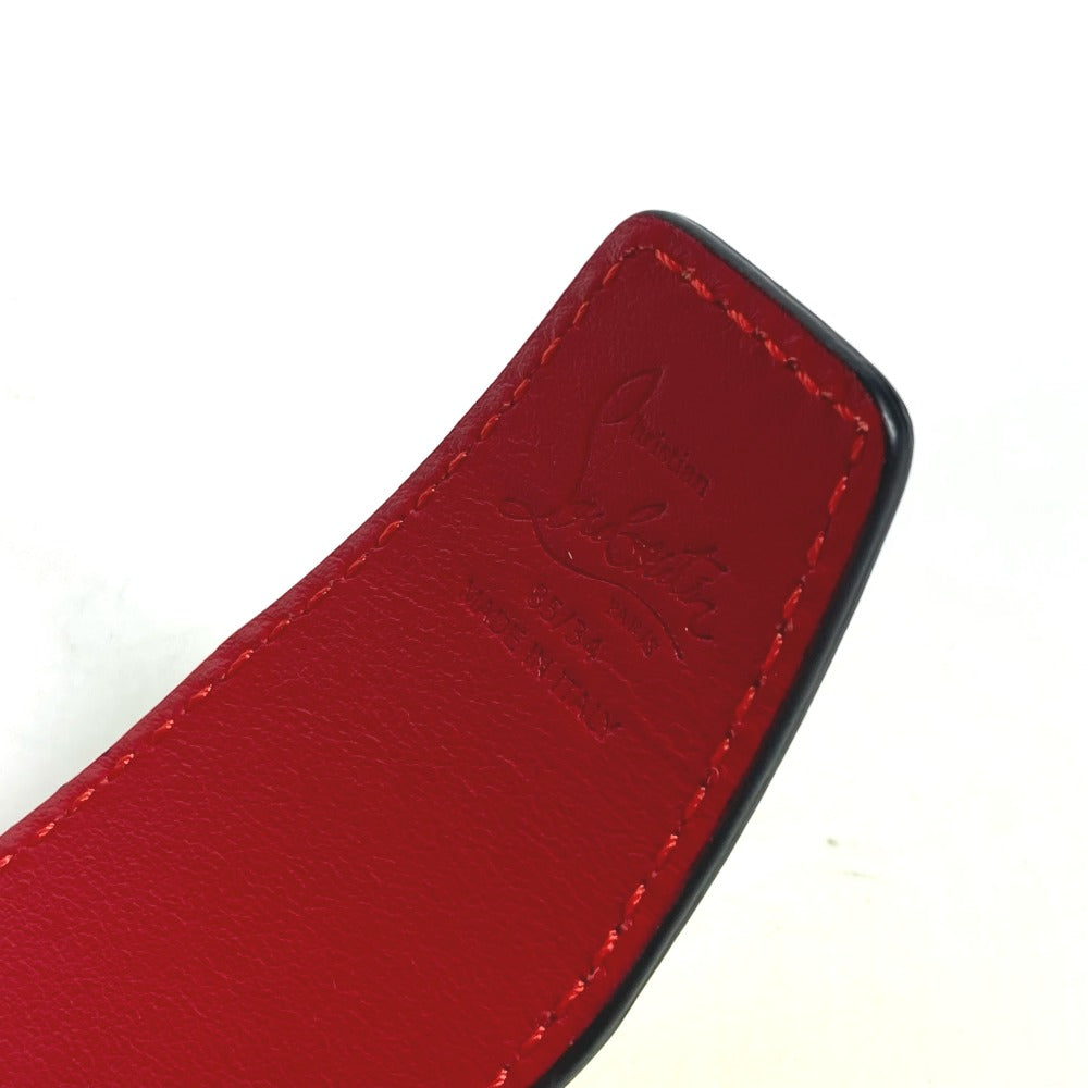Christian Louboutin belt 1205285 leather yellow CL logo mens 85 Used Authentic