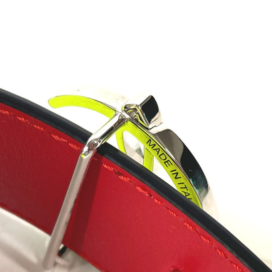 Christian Louboutin belt 1205285 leather yellow CL logo mens 85 Used Authentic