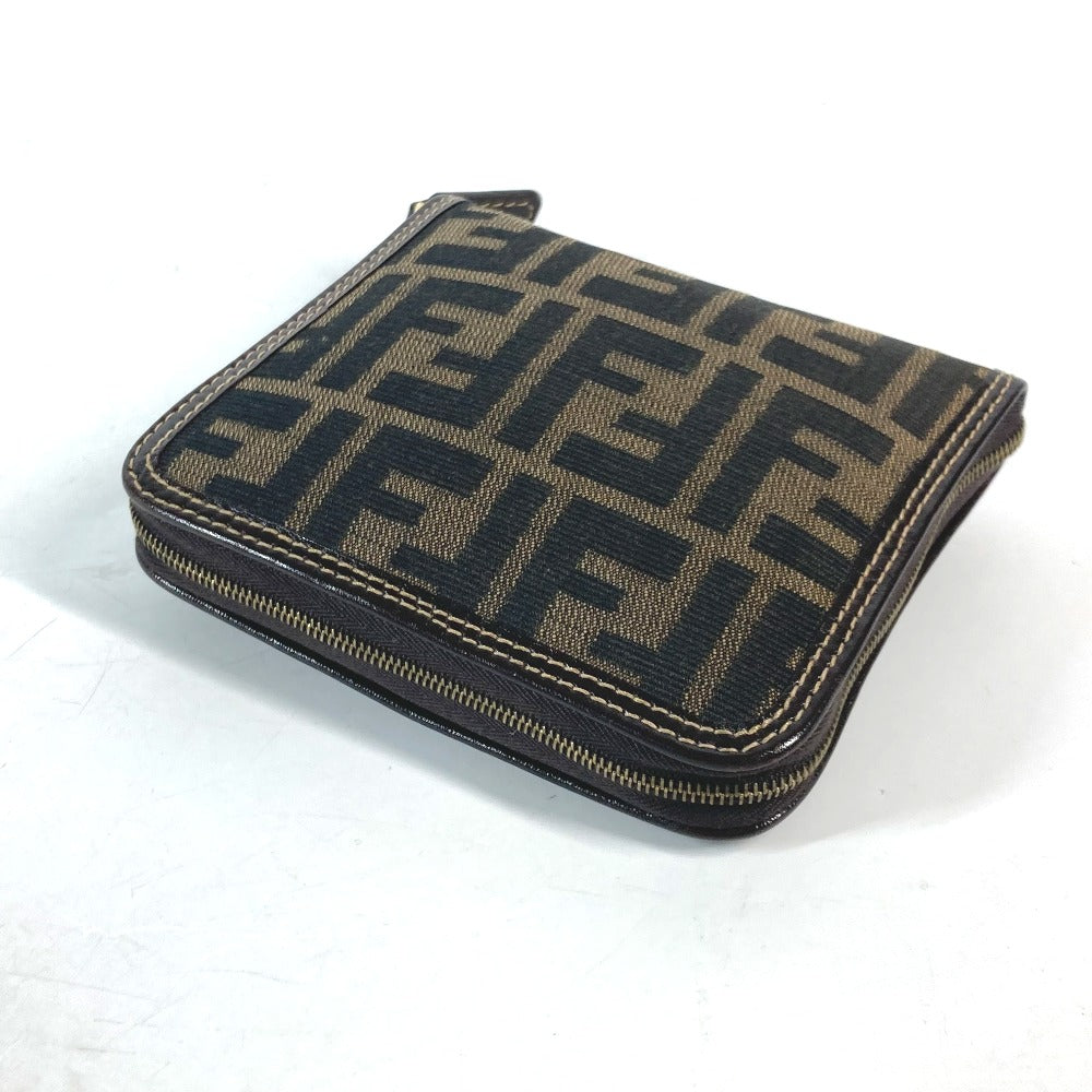 FENDI Shoulder Bag Nylon Brown Bag Tote Bag shawl Zucca folding logo Women Used Authentic