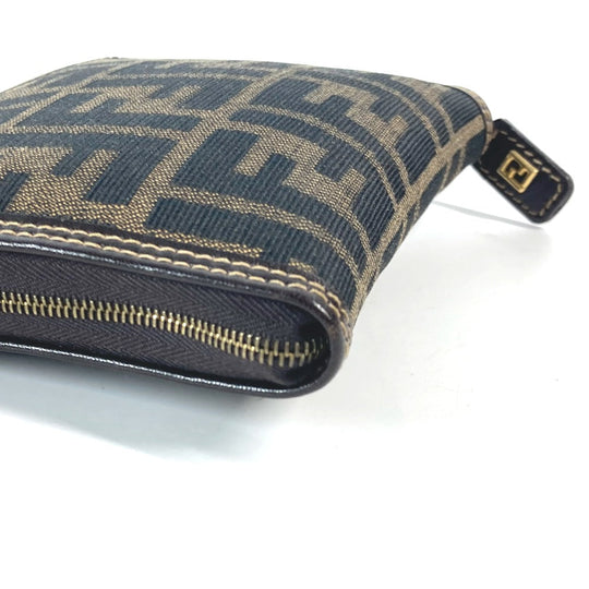 FENDI Shoulder Bag Nylon Brown Bag Tote Bag shawl Zucca folding logo Women Used Authentic