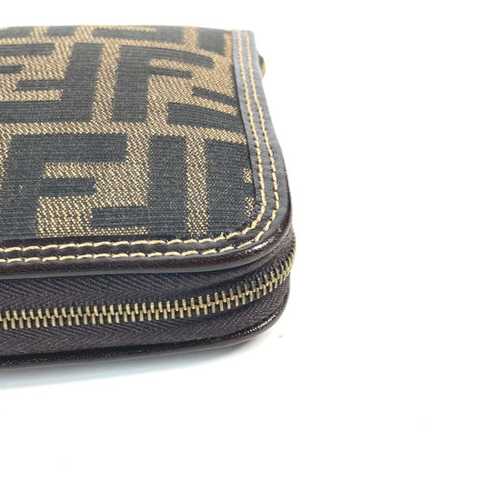 FENDI Shoulder Bag Nylon Brown Bag Tote Bag shawl Zucca folding logo Women Used Authentic