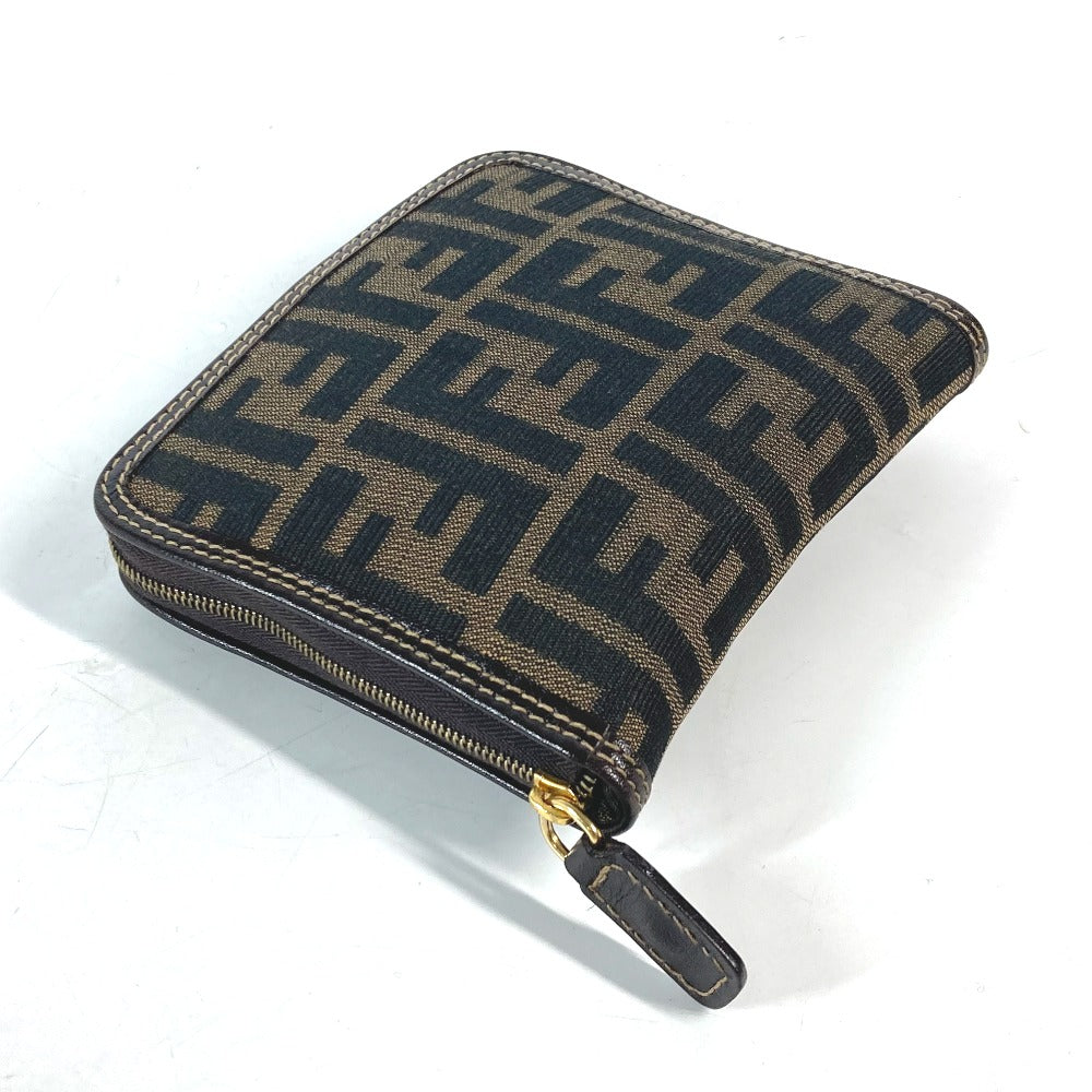 FENDI Shoulder Bag Nylon Brown Bag Tote Bag shawl Zucca folding logo Women Used Authentic