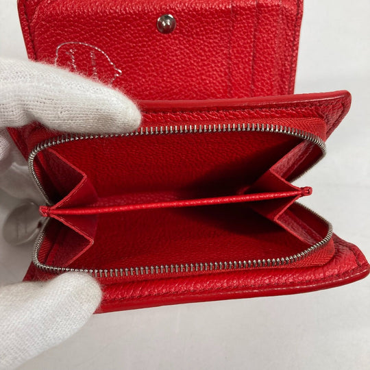 LOUIS VUITTON Folded wallet M82103  leather Red Kusama Yayoi Collaboration LVxYK Portefeuille Claire Women Used Authentic