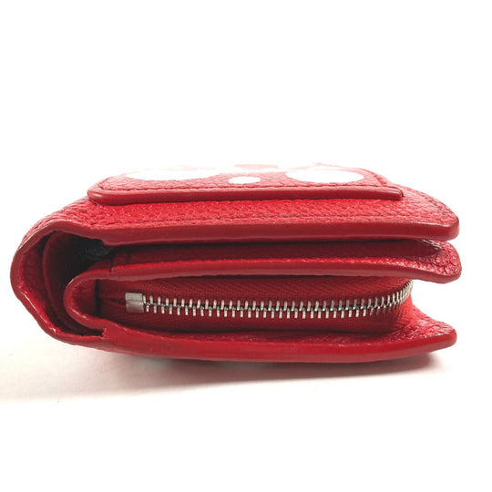 LOUIS VUITTON Folded wallet M82103  leather Red Kusama Yayoi Collaboration LVxYK Portefeuille Claire Women Used Authentic