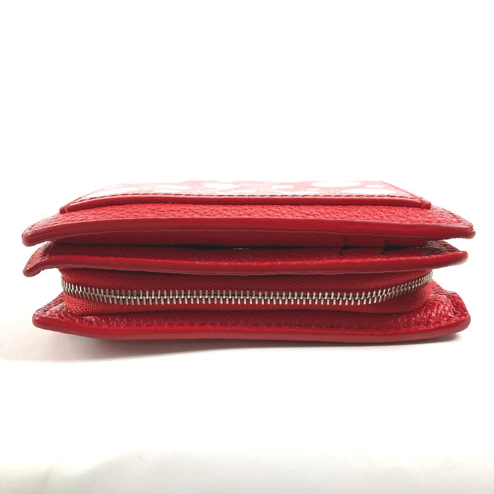 LOUIS VUITTON Folded wallet M82103  leather Red Kusama Yayoi Collaboration LVxYK Portefeuille Claire Women Used Authentic