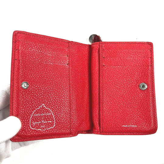 LOUIS VUITTON Folded wallet M82103  leather Red Kusama Yayoi Collaboration LVxYK Portefeuille Claire Women Used Authentic