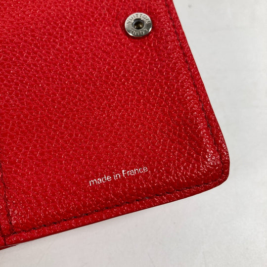 LOUIS VUITTON Folded wallet M82103  leather Red Kusama Yayoi Collaboration LVxYK Portefeuille Claire Women Used Authentic