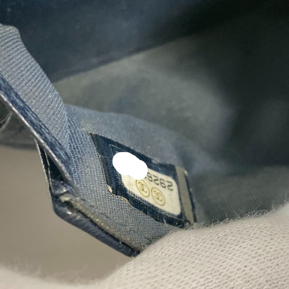 CHANEL Long Wallet Purse AP1138 Caviar skin Navy 2020 Cruise Tricolor Chain Wallet CC COCO Mark Women Used Authentic