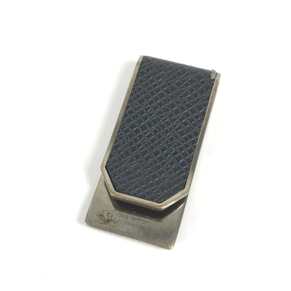 LOUIS VUITTON Money clip M00271 Taiga Leather, Metal black Taiga Pance Abbie Neo LV Club mens Used Authentic