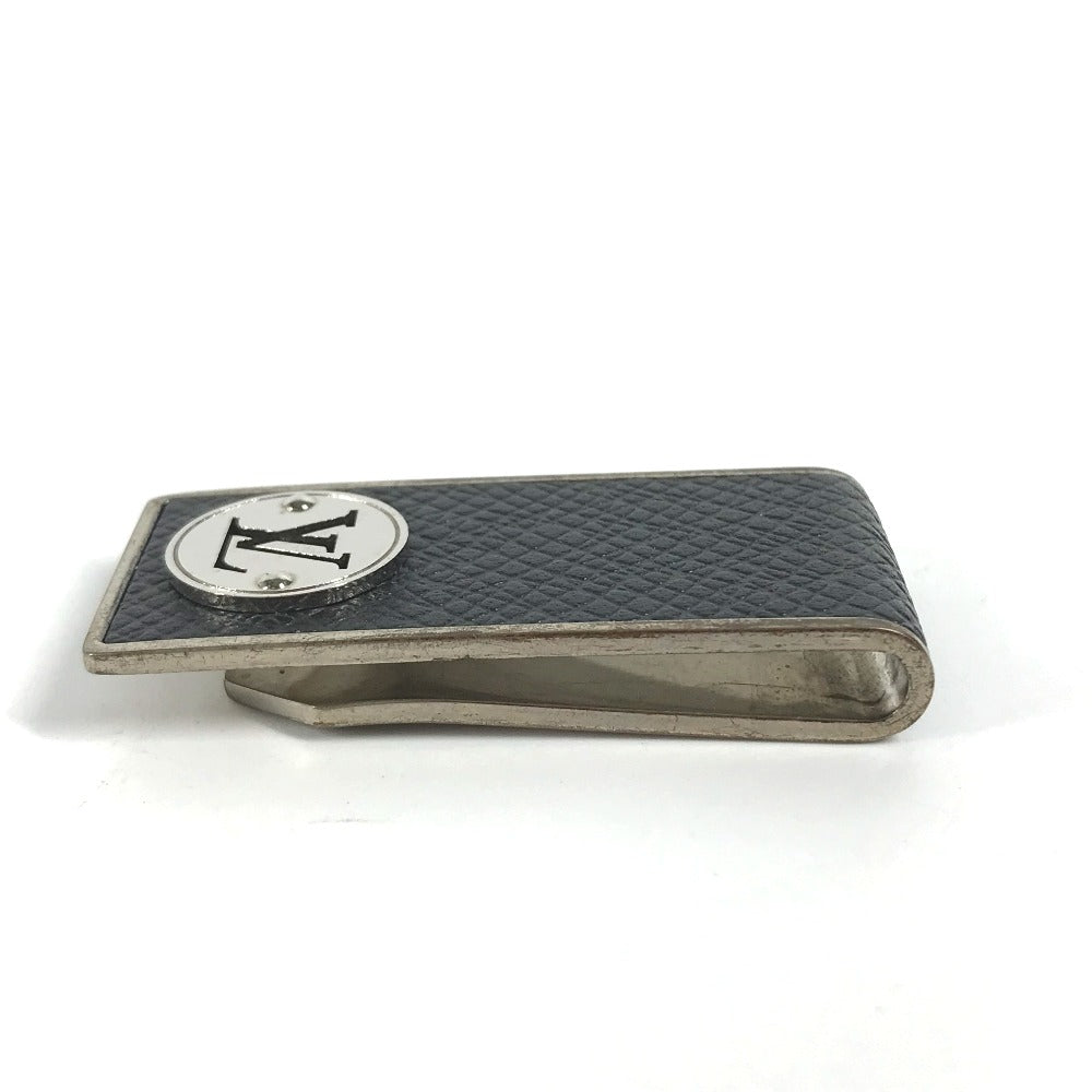 LOUIS VUITTON Money clip M00271 Taiga Leather, Metal black Taiga Pance Abbie Neo LV Club mens Used Authentic