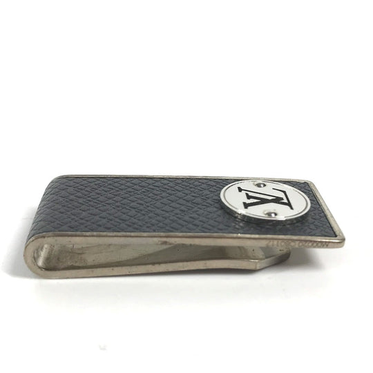 LOUIS VUITTON Money clip M00271 Taiga Leather, Metal black Taiga Pance Abbie Neo LV Club mens Used Authentic