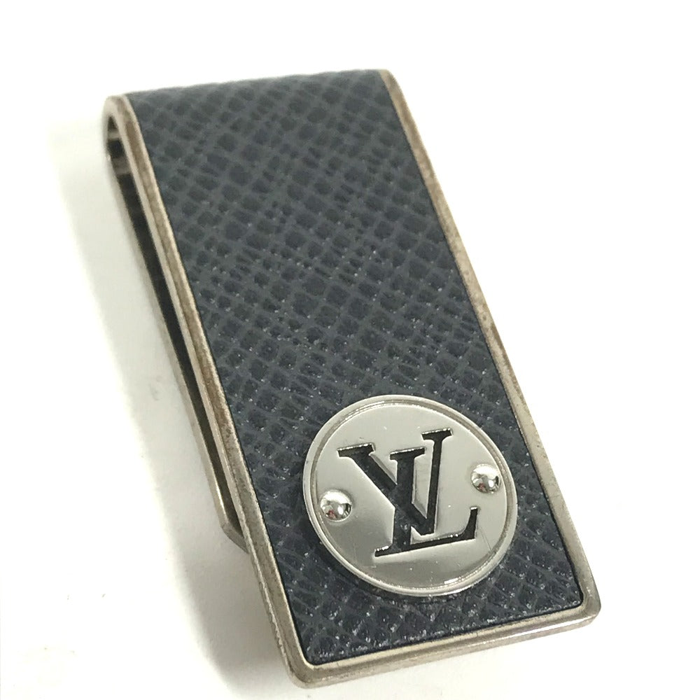 LOUIS VUITTON Money clip M00271 Taiga Leather, Metal black Taiga Pance Abbie Neo LV Club mens Used Authentic