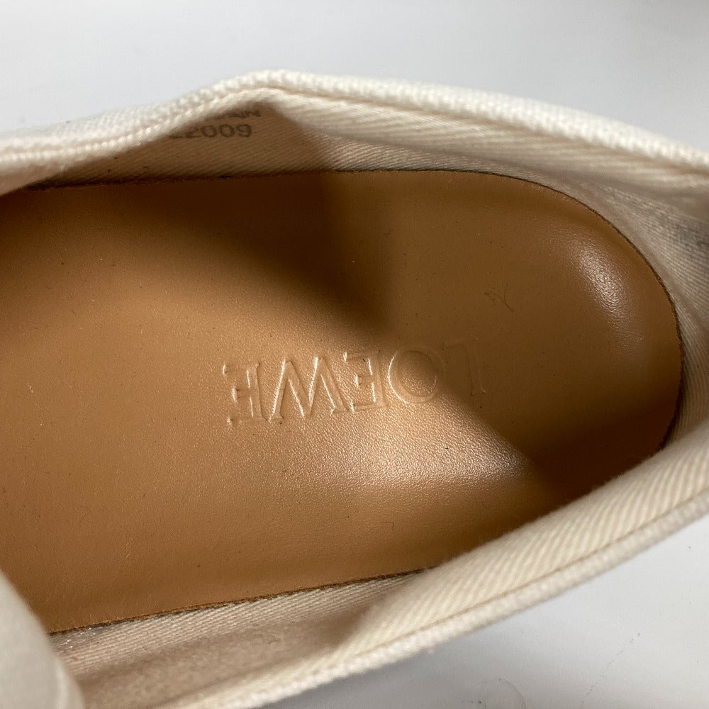 LOEWE sneakers L815282X20 Canvas, Rubber white laces shoes anagram Women 38 Used Authentic