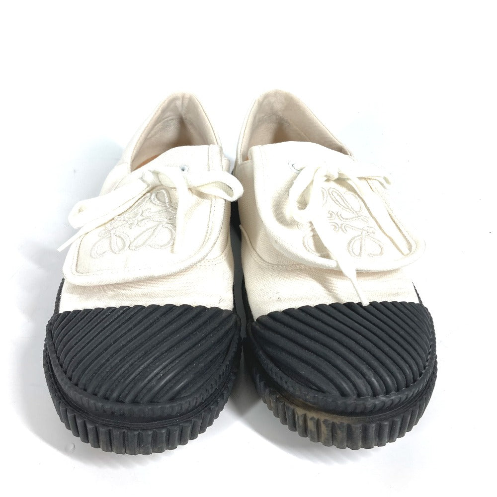 LOEWE sneakers L815282X20 Canvas, Rubber white laces shoes anagram Women 38 Used Authentic