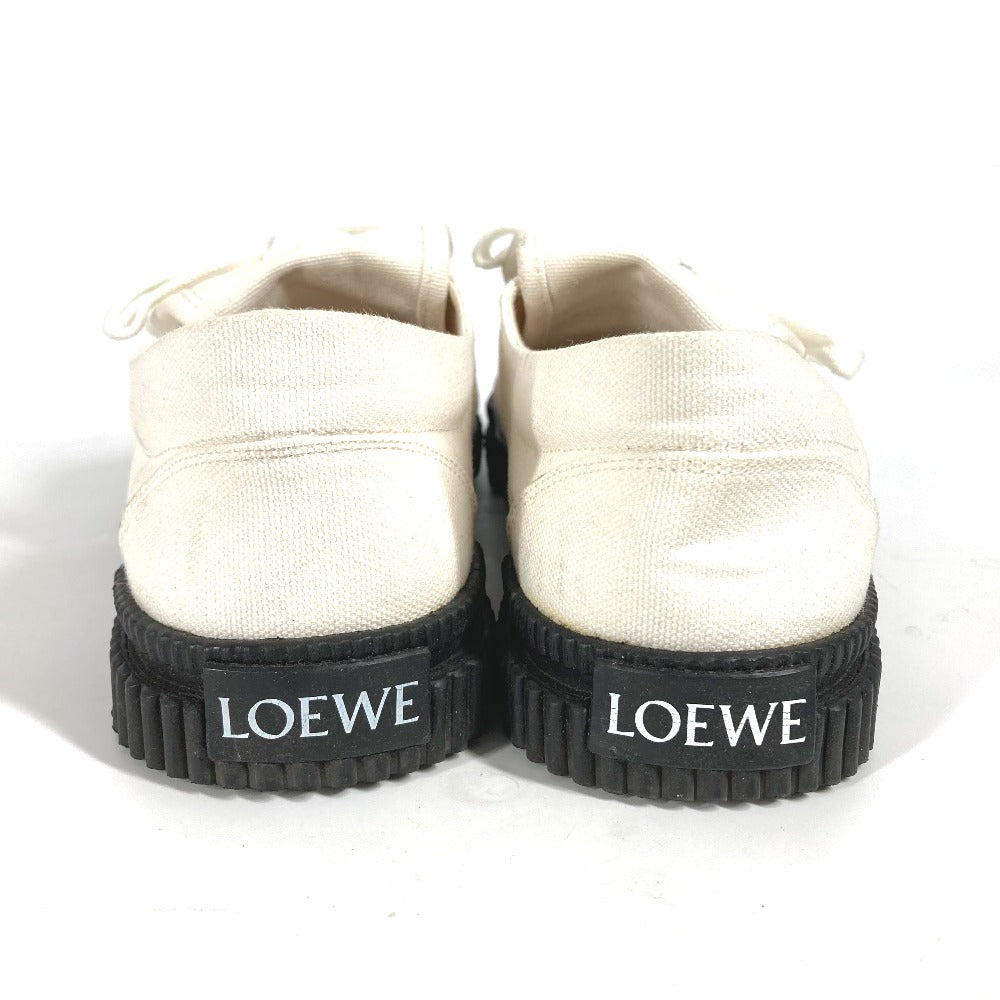 LOEWE sneakers L815282X20 Canvas, Rubber white laces shoes anagram Women 38 Used Authentic