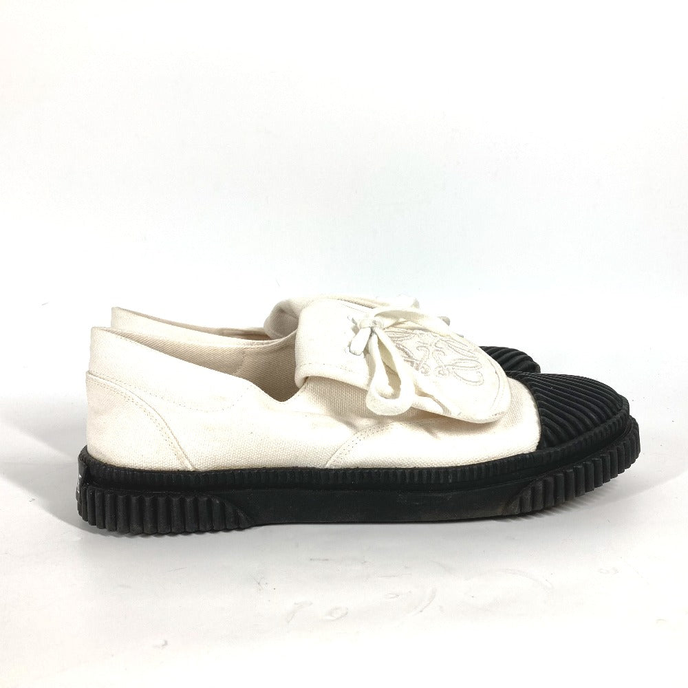 LOEWE sneakers L815282X20 Canvas, Rubber white laces shoes anagram Women 38 Used Authentic