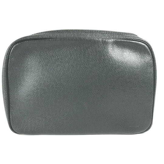 LOUIS VUITTON business bag M30212 Taiga Leather black Taiga Truth Cracking Tat GM mens Used Authentic