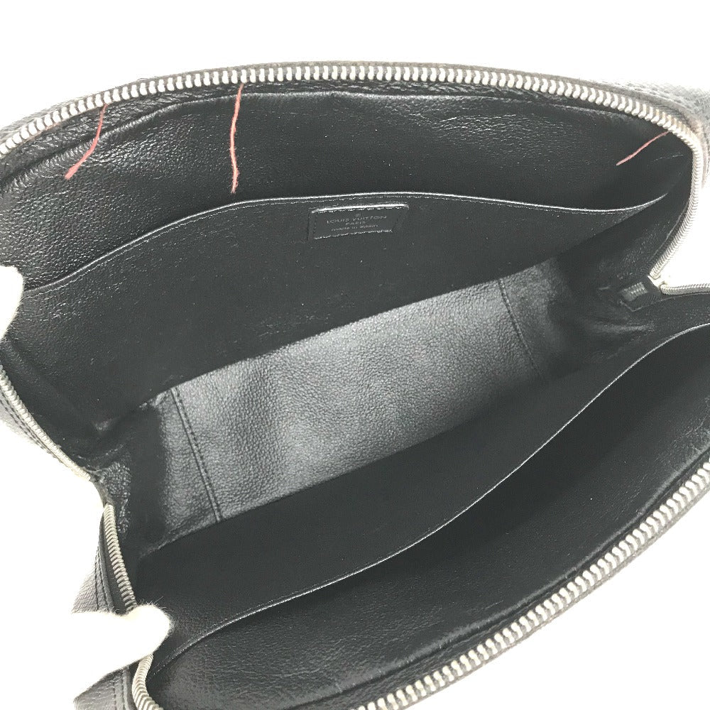 LOUIS VUITTON business bag M30212 Taiga Leather black Taiga Truth Cracking Tat GM mens Used Authentic