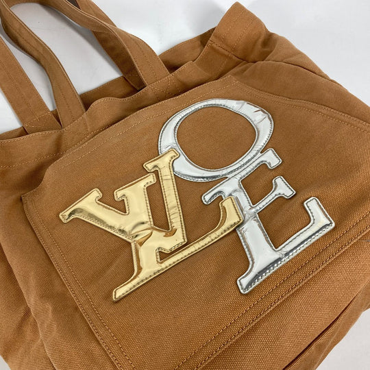 LOUIS VUITTON Shoulder Bag M95466 canvas Brown That's Love LOVE Tote MM Women Used Authentic