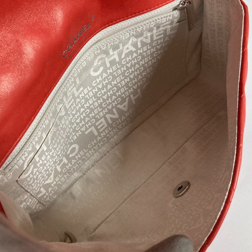 CHANEL Shoulder Bag lambskin Red Shoulder Matelasse 25 Ladybug Strawberry Women Used Authentic
