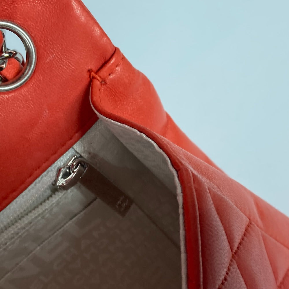 CHANEL Shoulder Bag lambskin Red Shoulder Matelasse 25 Ladybug Strawberry Women Used Authentic