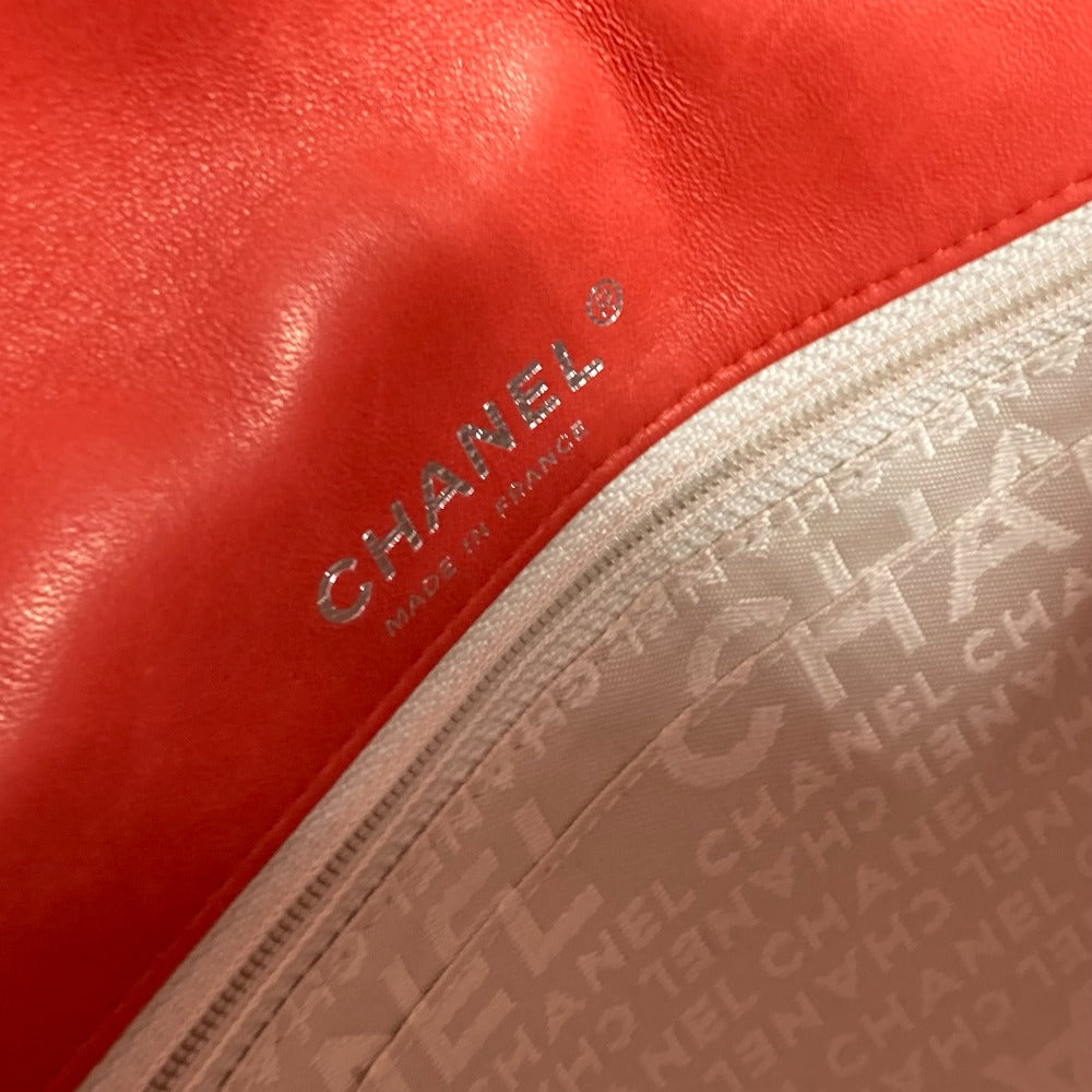 CHANEL Shoulder Bag lambskin Red Shoulder Matelasse 25 Ladybug Strawberry Women Used Authentic