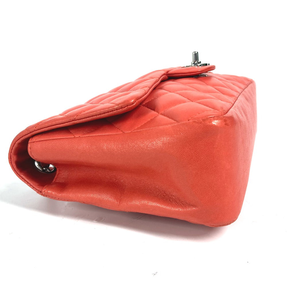 CHANEL Shoulder Bag lambskin Red Shoulder Matelasse 25 Ladybug Strawberry Women Used Authentic
