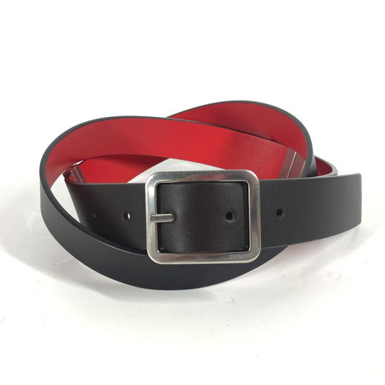 BOTTEGAVENETA belt leather Dark brown reversible mens 100 Used Authentic