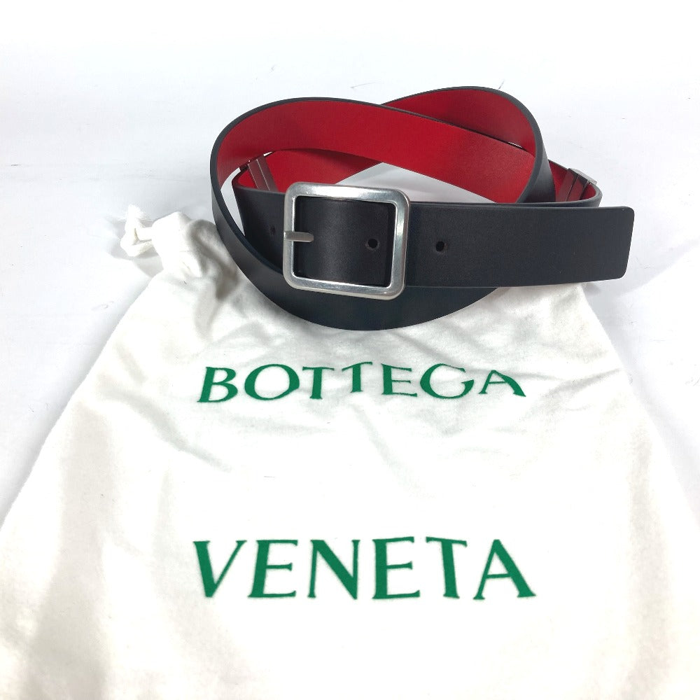 BOTTEGAVENETA belt leather Dark brown reversible mens 100 Used Authentic