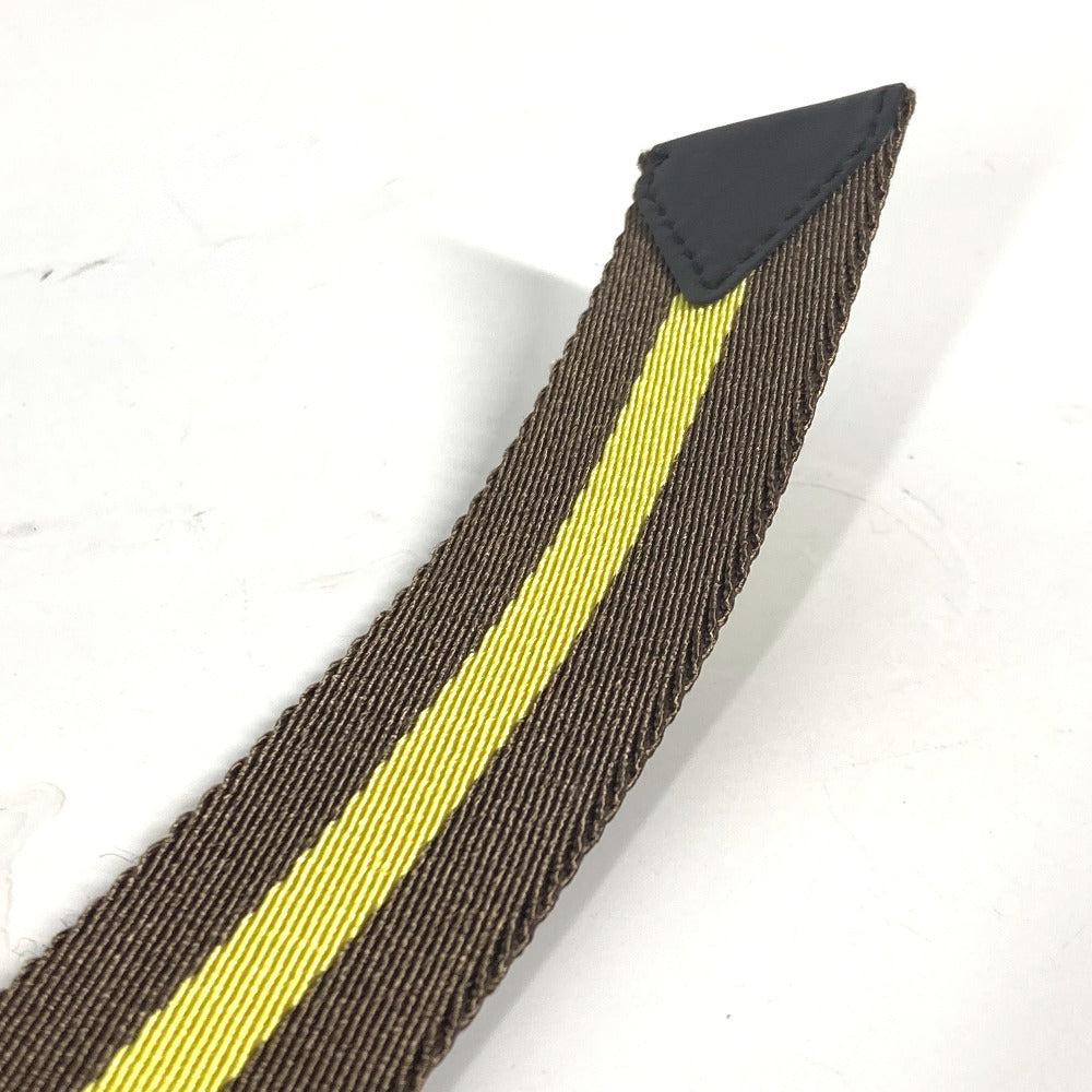 BOTTEGAVENETA belt 629663 canvas yellow Gacha Belt Border bicolor mens Used Authentic